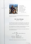 Dr. Arno Klocker